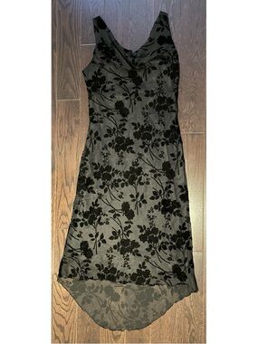 Velvet Cowl Neck Formal Midi Dress